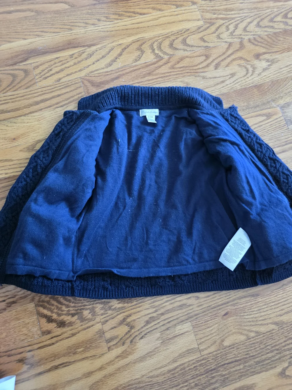 Ralph Lauren Dark Blue Cable Knit Shawl Collar Sweater